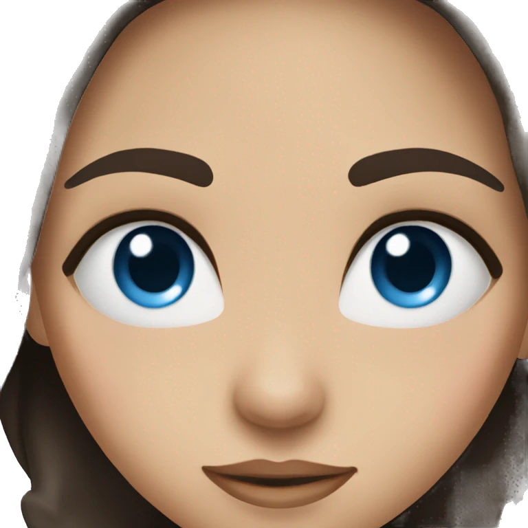 girl with blue eyes and dark brown hair emoji