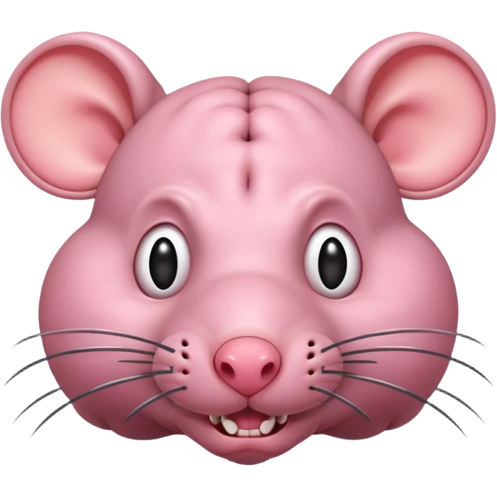 rat with a very large brain coming out of its head emoji