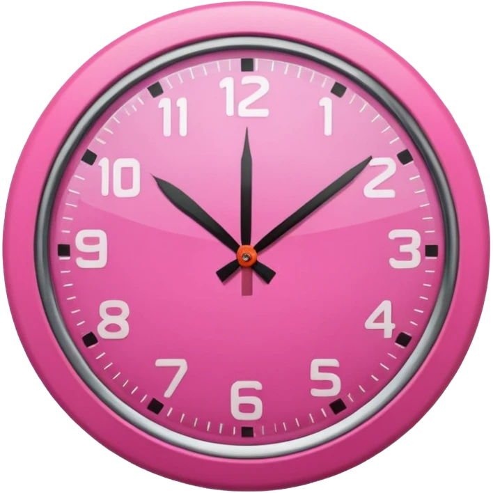 pink clock  emoji
