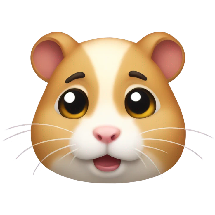 An upset hamster emoji