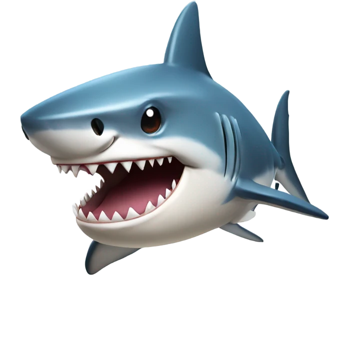 shark wearing hat emoji