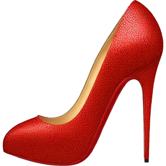 red bottom louboutin heel shoes emoji