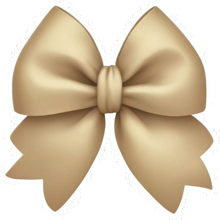 Beige bow emoji