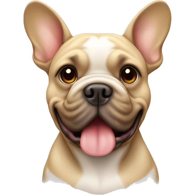 French bull dog beige emoji