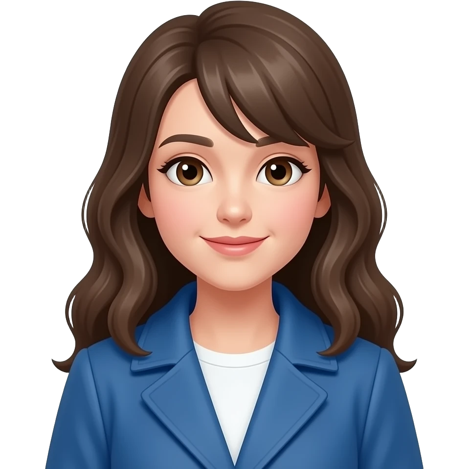 Gril in a vlue coat emoji