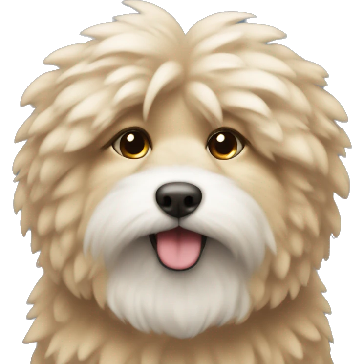 Tan fluffy Dutch Smoushond emoji