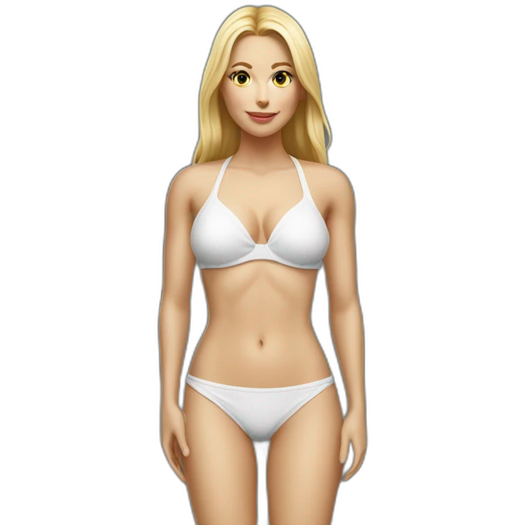 hyperrealist-caucasian-long-blonde-woman-with-white-bikini-full-body emoji