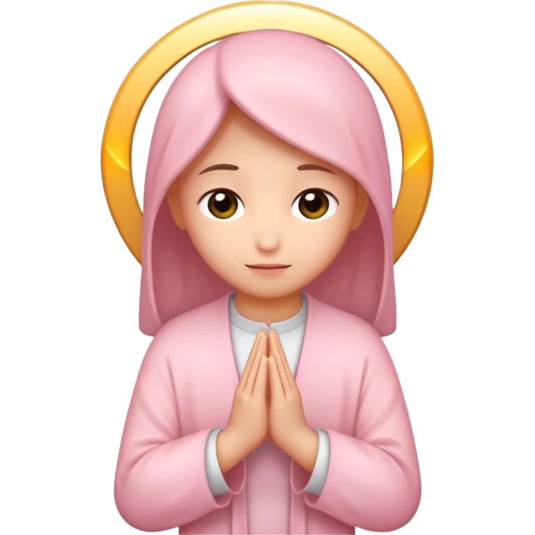 make pray with very girly pink tones. emoji