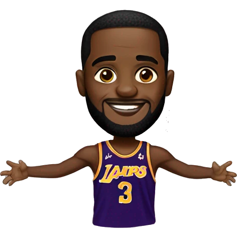 Person with Lebron James jersey emoji