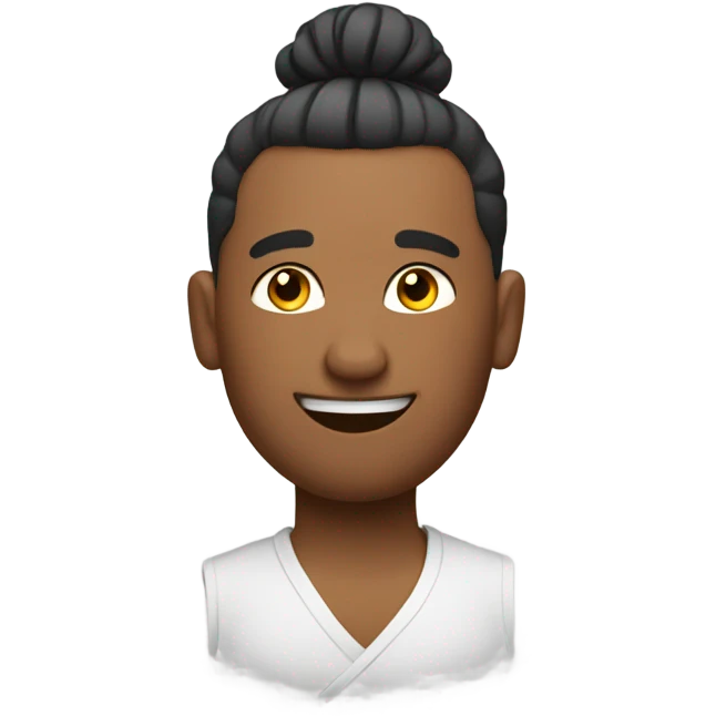 Man bun yoga emoji