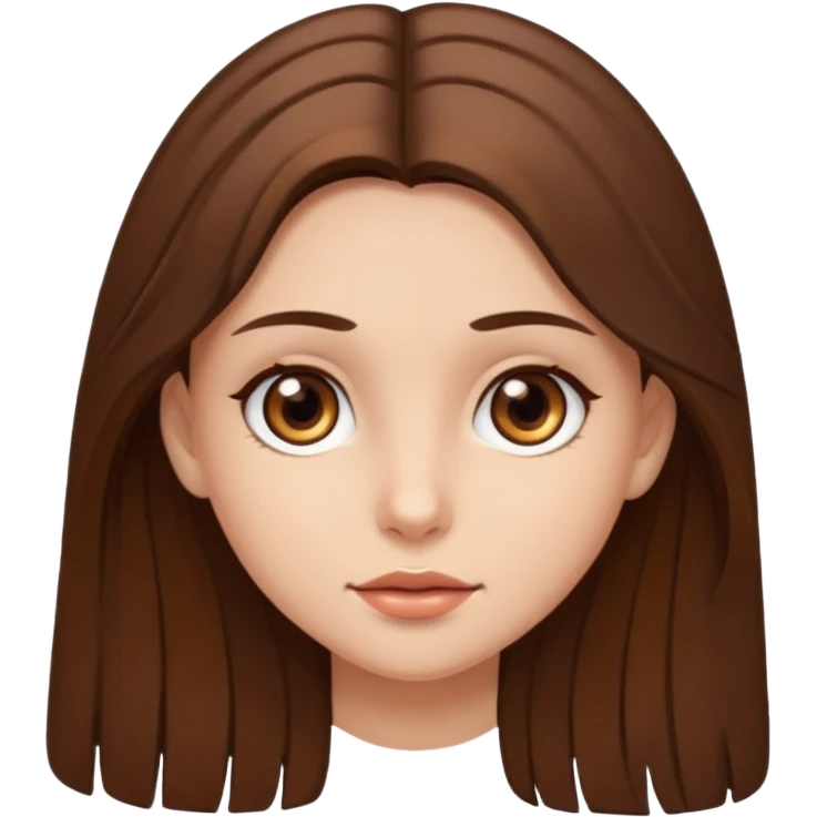 Кареглазая девочка с длинными каричневами волосами  emoji