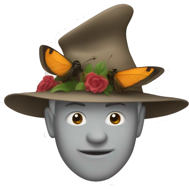 Borboleta de chapéu  emoji