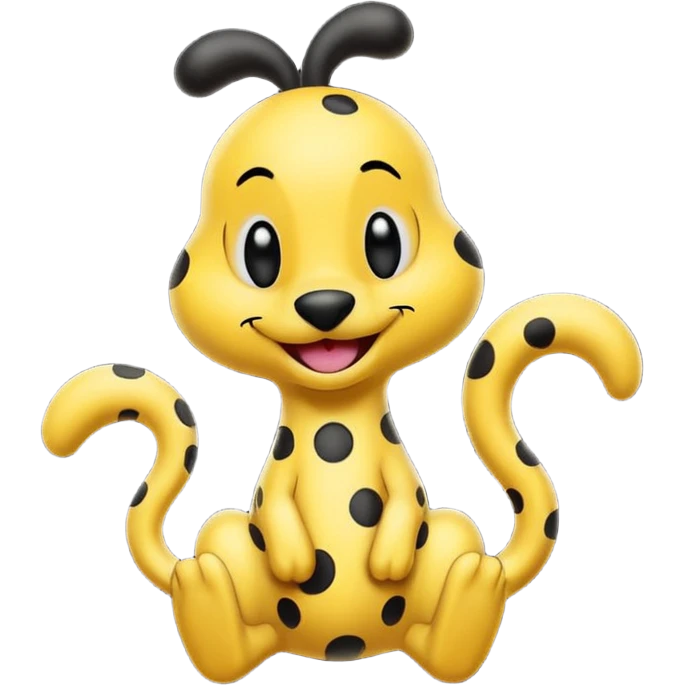 marsupilami noir avec écrit en dessous "Spunky" emoji