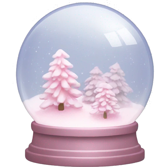 Pastel pink snow globe emoji