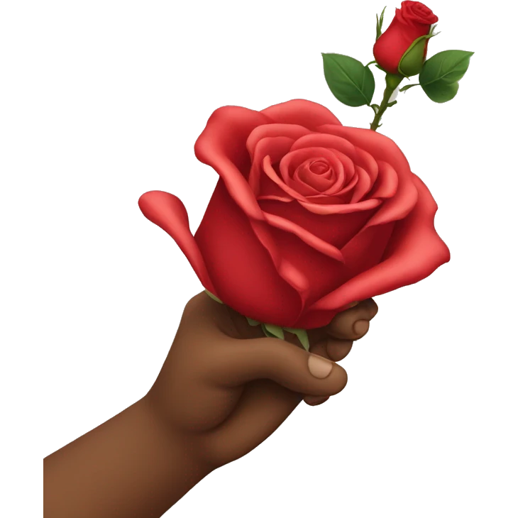 To love the rose with one's hand emoji