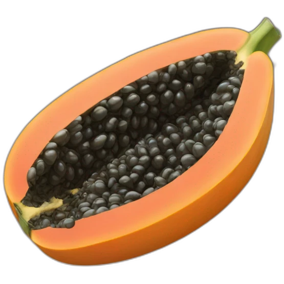 half a papaya emoji