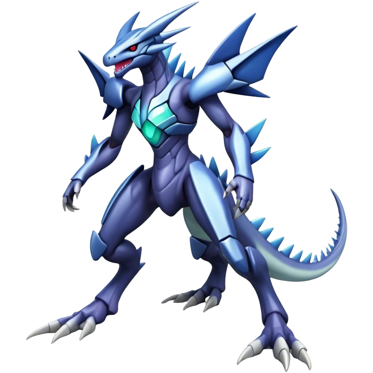  Cool Edgy Shiny Godly Ethereal Digimon-Genesect-Dialga-Reptile-hybrid full body emoji