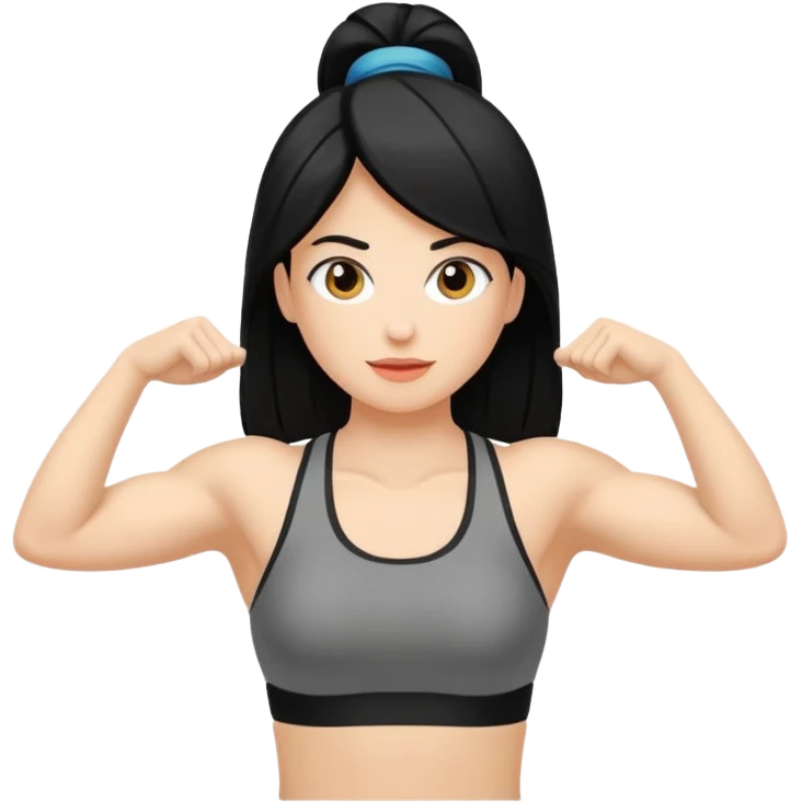 mach mir einen fitness typen mit schwarzen haaren der unglücklich ist emoji