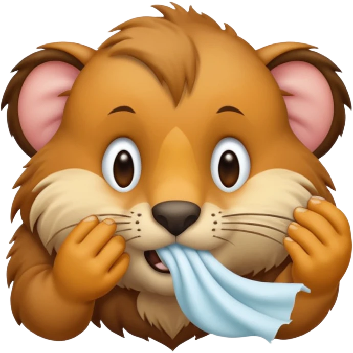 animal wiping its nose emoji