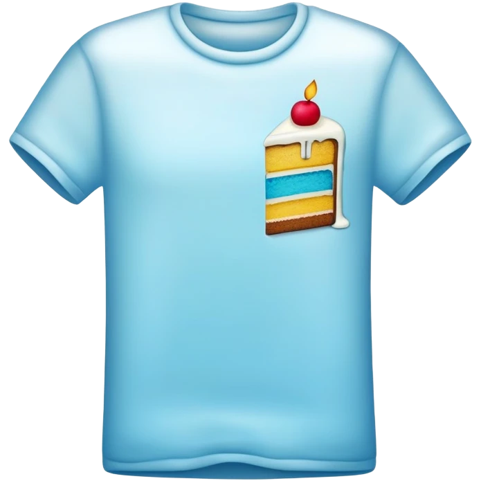cake in the shape of a t-shirt emoji