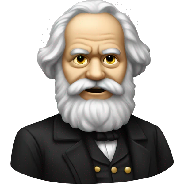 Karl Marx with mask emoji