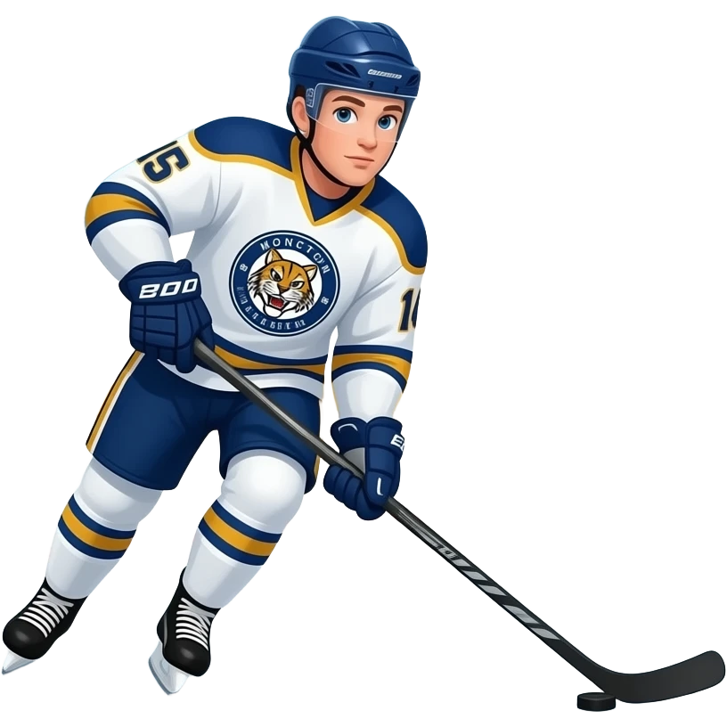 Moncton's wildcats Hockey team's players on the ice rink at Moncton's ice rink add a Moncton's ice rink background emoji