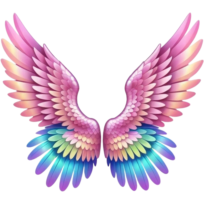 Sparkly little soft pink pony wings. Only left and right wings without pony. emoji