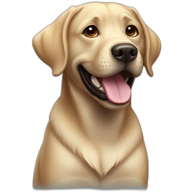 black young happy dog labrador emoji