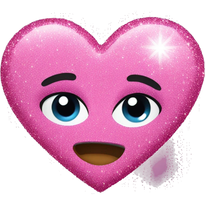 pink glitter heart emoji