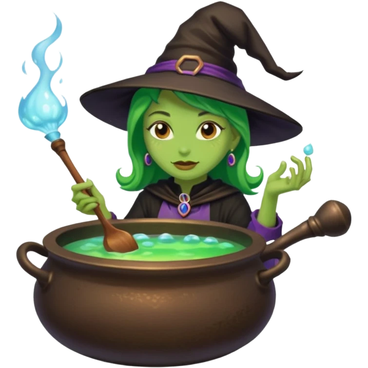 green witch cooking potion emoji