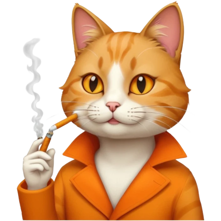 cat smoking emoji