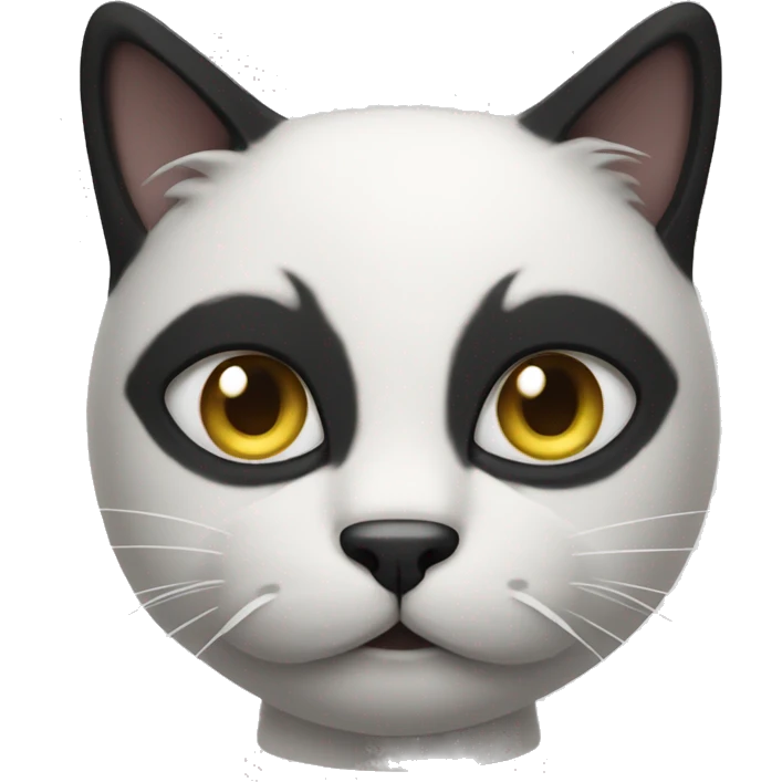 Black and white cat emoji