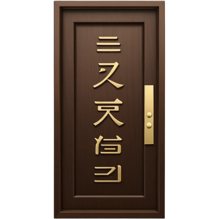 modern villa door number wood Japanese emoji