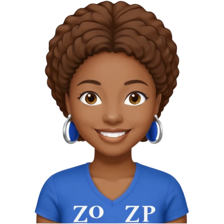 Black woman zeta phi beta sorority emoji