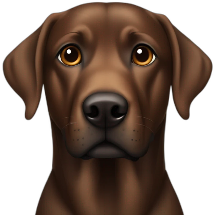 Brown labrador crossed with beauceron emoji