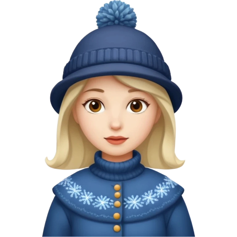 woman winter dress and hat emoji