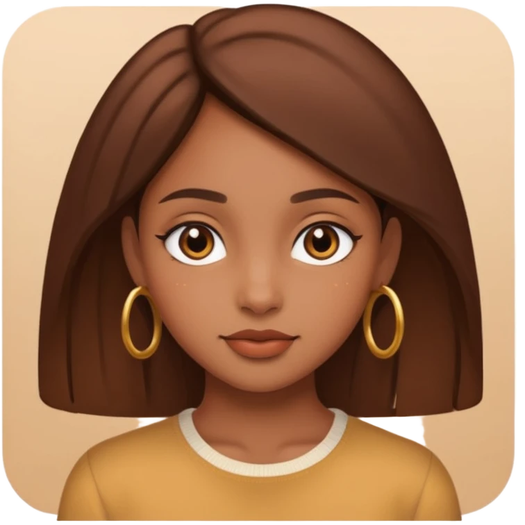 Brown girl aesthetic emoji