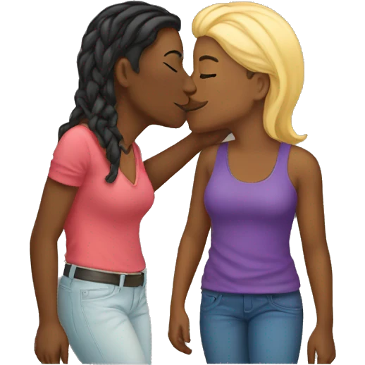 Lesbians kissing  emoji