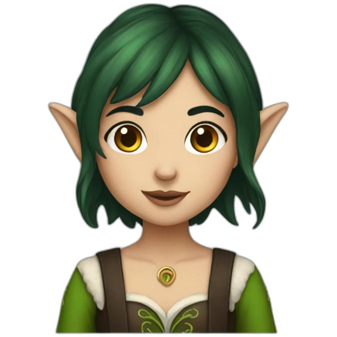 Elf girl with dark hair  emoji