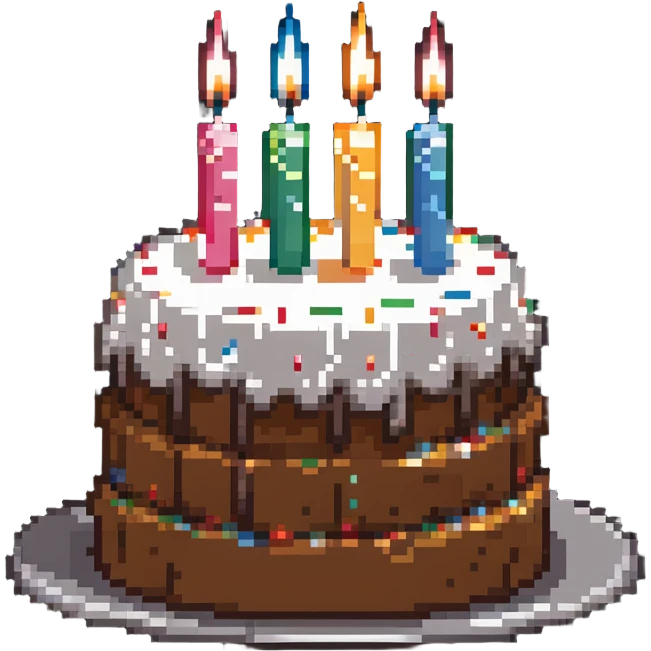 birthday cake with candles emoji