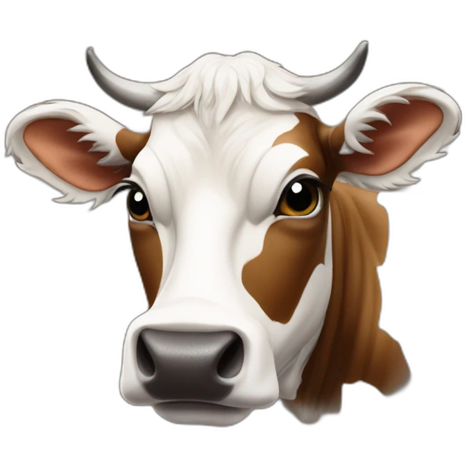 Montbediare cow brown and white emoji