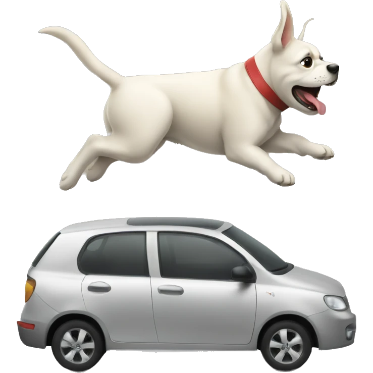 dog backflip with car on back emoji
