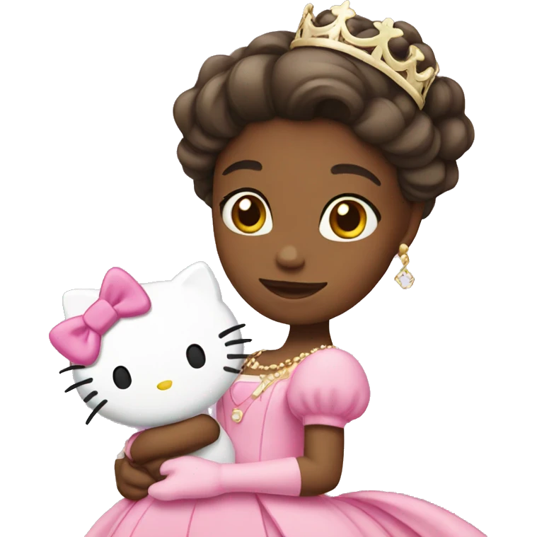 princess emoji with hello kitty  emoji