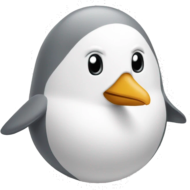 Pingouin gris et blanc  emoji