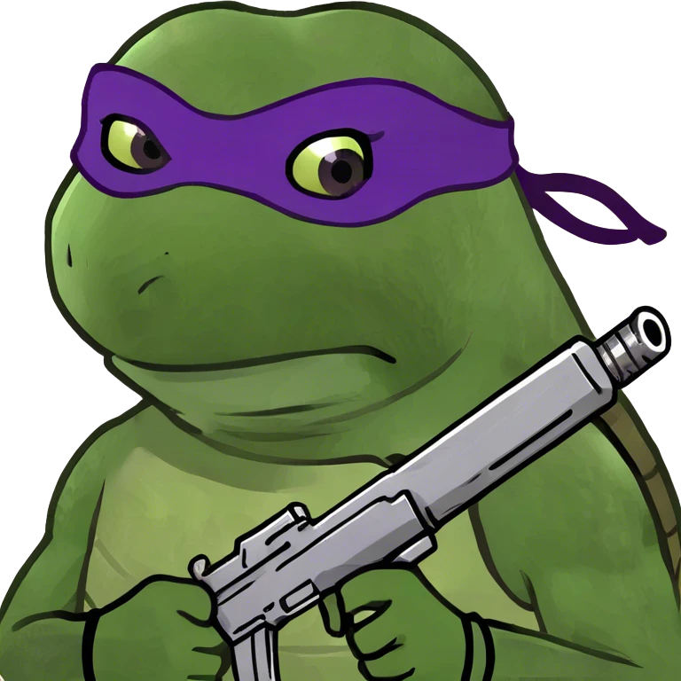 Ninja turtle purple head band emoji