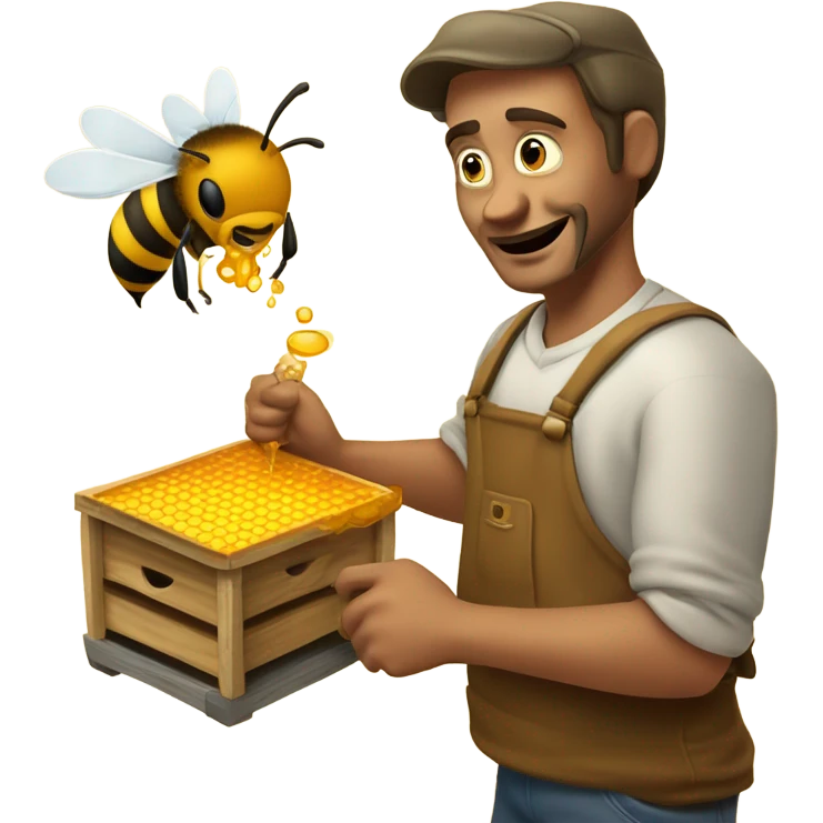 Man pulling honey emoji