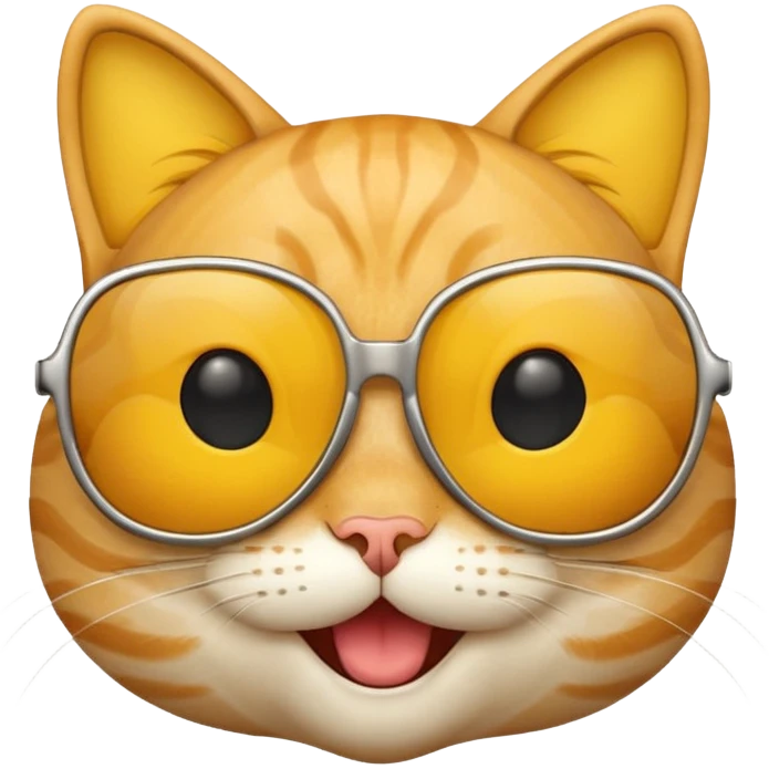CAT with Smileys and sun glases emoji