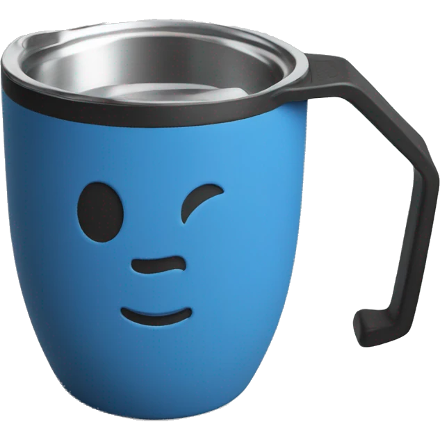 stanley tumbler blue with handle emoji
