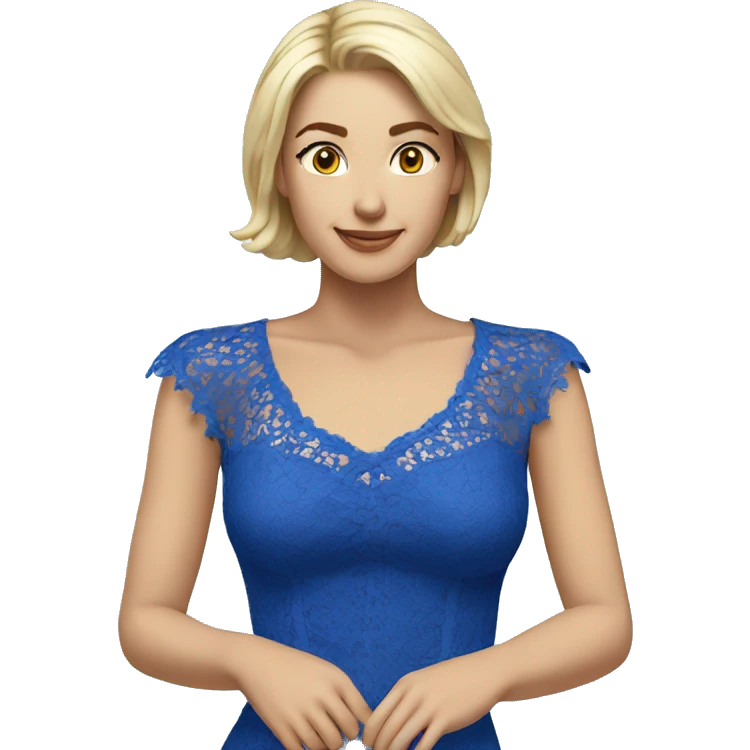 Royal blue lace top  emoji