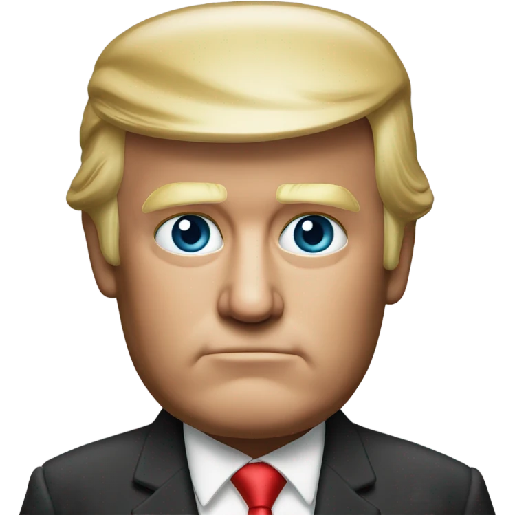 Trump photorealistic serious emoji